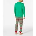 thumbnail image 2 of Family Pajamas Matching Men's Crushed It Stripe Pajama Set Green XXL, 2 of 2