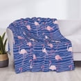 thumbnail image 3 of Fuzoiu Flamingo Print Flannel Blanket,Throw Blanket,Flannel Home Decor,Fleece Bed Blankets,Cozy Soft Blanket for Bed, Sofa, Camping, and Travel-50"x40", 3 of 6