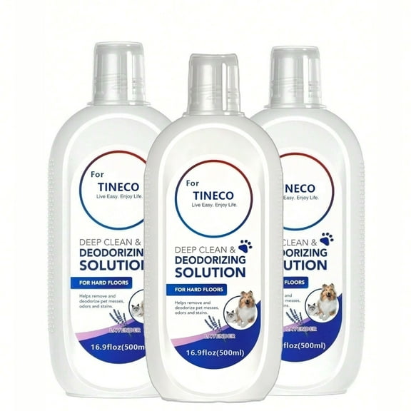 Floor Cleaner - Deep Cleans A Wide Range Of Hard Floors - Lavender Scent - 500ml - 16.9oz Compatible With Tineco IFloor 2/3 Breeze, FLOOR ONE S3/S5/S5 Pro 2/S6/S7 Pro (3pc)