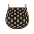 thumbnail image 4 of Better Homes & Gardens Large Round Checkered Seagrass Storage Basket with Handles, 2 Pack, 4 of 15