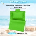 thumbnail image 3 of Uxcell Chaise Longue de Plage en Toile de Remplacement avec Coussin Vert, 3 of 7