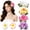 Multicolor 3, variant on 8 count Hawaiian Flower Hair Clips for Women, 2 Styles Artificial Flower Clips 3.5 Inch Plumeria Hibiscus Hair Clip Hair Accessories for Beach Party