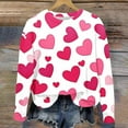 thumbnail image 1 of Jsaierl Chandails en Molleton pour Femmes Saint-Valentin Mignons Imprimé Cœur Chandails en Molleton Tendance Chandail Col Rond Décontracté Manches Longues pour Femmes, 1 of 4