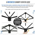 thumbnail image 6 of EAGLE PEAK Day Tripper 8x8ft Slant Leg Lightweight Compact Portable Canopy w/Backpack Easy One Person Set-up Folding Shelter 6 x 6 Top and 8 x 8 Base (Coral Geo), 6 of 8