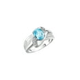 thumbnail image 3 of RYLOS Bagues pour Femmes Bague en Or Blanc 14K Pierre Précieuse Ovale 9X7MM et Diamants Design Classique Topaze Bleue de Décembre Bijoux pour Femmes Taille 8, 3 of 7