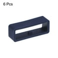 thumbnail image 3 of Uxcell 6pack Watch Strap Loop Fastener Rings 24mm Rubber Watch Holder Keeper Blue, 3 of 6