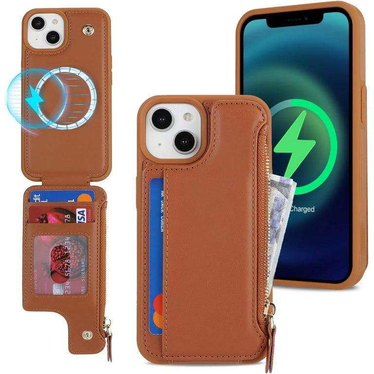 for iPhone 15 Magsafe Case with Card Holder,Wallet Phone Case for