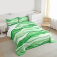 thumbnail image 3 of Feelyou Green Art Watercolor Queen Comforter Set, Modern Abstract Ombre Bedding Sets, Ink Minimalism Fashion Reversible Bedding Comforter Set, Microfiber Bedroom Decor, 3pcs, 3 of 8