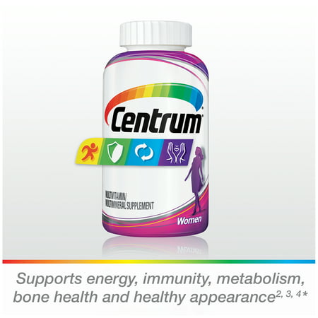 Centrum Women/Adult Multivitamin / Multimineral Supplement Tablet, Vitamin D3 (250 (Best Women's Multivitamin 2019 Uk)