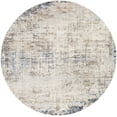 thumbnail image 3 of Mark&Day Area Rugs, 8ft Round Sherborne Modern Abstract Marble Blue/Ivory Round Area Rug, Grey Blue Ivory Marble Swirl Carpet for Living Room, Bedroom or Kitchen (7'10" Round), 3 of 8