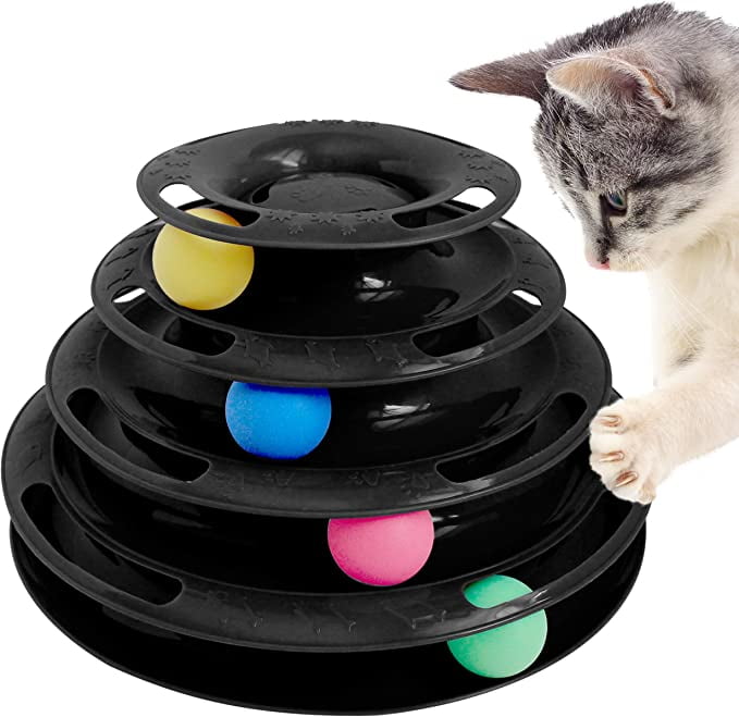Purrfect Feline Titan's Tower Interactive Cat Ball Toy, Suitable for Multiple Cats