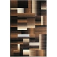 thumbnail image 3 of Handcraft Rugs Chocolate Brown/Beige/Gold Abstract Geometric Modern Squares Pattern Area Rug 8 ft. by 10 ft., 3 of 10