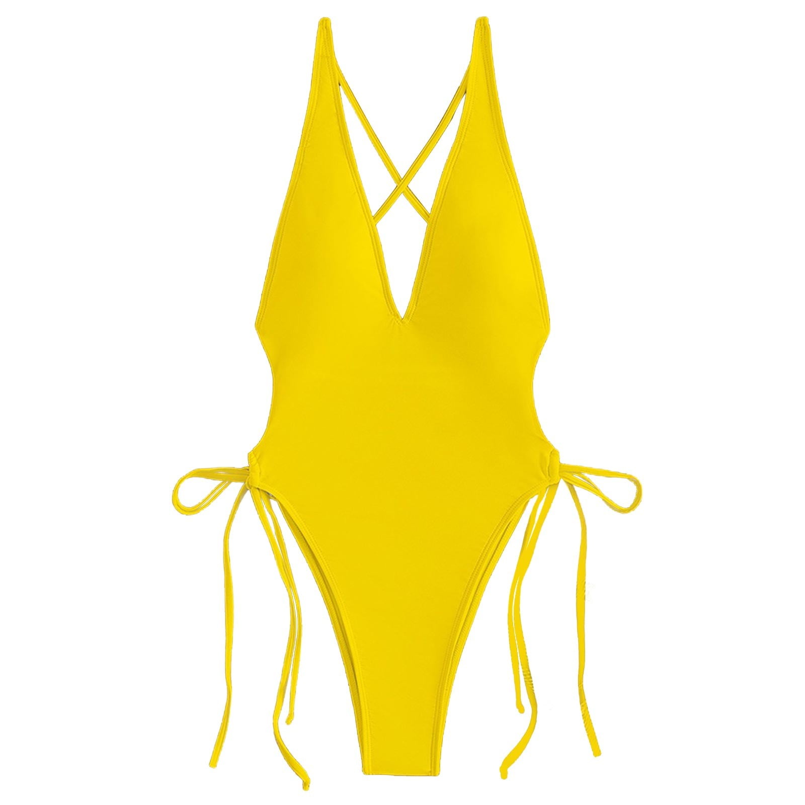 Fragarn Women's Onepiece Sexy Bikini Solid Color Lace With Bare