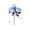 thumbnail image 2 of Artificial 7 Heads Peony Silk Flower Bouquet, Faux Peony Stems for Wedding Floral Arrangement, Home Office Tabletop Decoration, DIY Flower Wall Bridal Hand Bouquet, 2 of 7