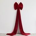 thumbnail image 7 of Extra Large Red Velvet Bows,Christmas Tree Topper Bow with Long Streamers, Giant Velvet Bows, Oversized Bow Ornament for Wreaths, Mantle, Front Door, Porch & Wedding Decoration, 7 of 7