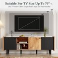 thumbnail image 6 of TV Stand for TVs up to 70",Mid Century Entertainment Center with 3 Cabinets,Media Console Table for Living room,Bedroom,Black Top, 6 of 7