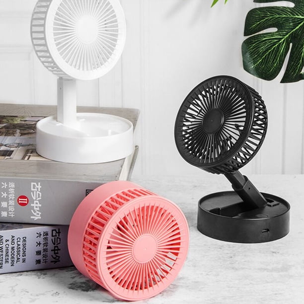 Luxshiny Ventilador De Mano Plegable Color Rosa Resistente Y Recargable Para Uso En Escritorio Y Exterior