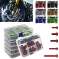 thumbnail image 2 of 195PCS Fairing Bolt Kit, Windscreen Mudguards Screws Fasteners, Aluminum Fasteners Washers Nuts Bolts Screws Clips Assortment For Sport Bikes, 2 of 9