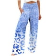 thumbnail image 2 of WXLWZYWL Womens Trousers Wide Leg High Waist Loose Fit Trousers Pants for Women Linen High Cut Summer Fall Trousers Pants 2024, 2 of 5