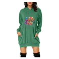 thumbnail image 3 of Baqcunre Hoodie Dress For Women Casual Pocket Love Letter Print Hooded Sweatshirt Dress(Green S-XXL),Womens Sweatshirt Womens Hoodies Graphic Hoodies Valentine'S Day Shirts For Women, 3 of 6