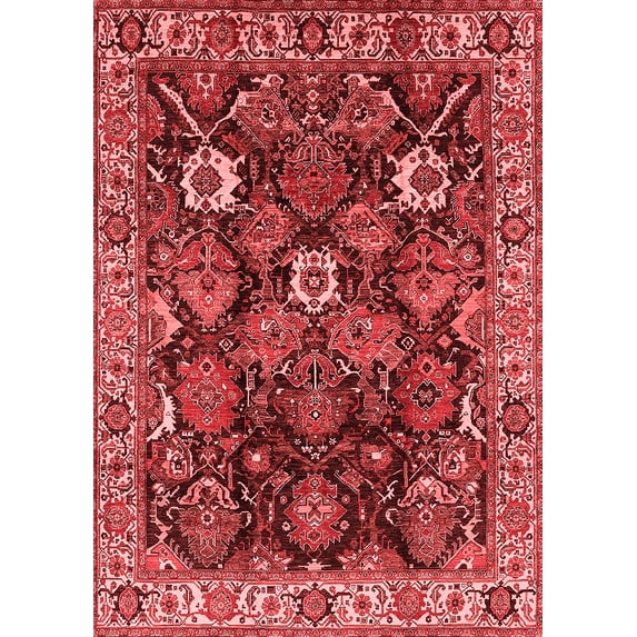 Ahgly Company Indoor Rectangle Oriental Red Traditional Area Rugs, 2' x 5'