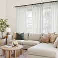 thumbnail image 2 of Jainmy Pinch Pleated Linen Curtains, Boho Light Filtering Living Room Bedroom Curtain,Window Treatments with Hook,Natural, 40x96 inch, 2 Panels, 2 of 11