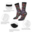 thumbnail image 4 of Fotbe Snakes And Snake Fruit Calcetas Largas con Estampado para Hombre y Mujer – Calcetas de Compresión Transpirables y Elásticas, Viajar y Uso Diario Talla 5-11, 4 of 6