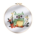 thumbnail image 1 of RONSHIN Owl Embroidery Kit For Beginners, Animal Stamped Pre Printed Embroidery Kits, Starter Needlepoint Kits With Instructions Clothes Hoops Threads Needles, 1 of 8