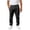 Black, variant on Boys Linen Blend Casual Pants Elastic Waist Drawstring Trousers Lightweight Summer School Uniform Bottoms