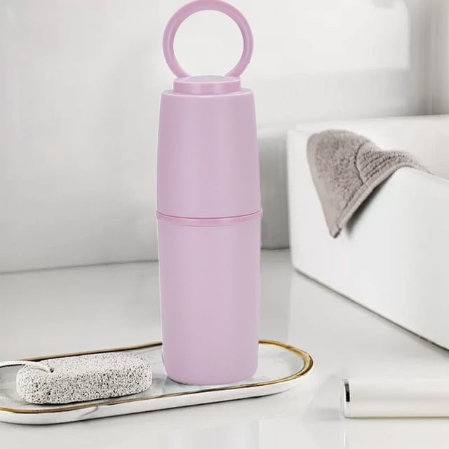 Vaso de viaje, cepillo de dientes portátil y vaso de almacenamiento para cepillos de dientes, juego de lavado y cuidado, vaso para enjuague bucal fácil de lavar, vaso de lavado de viaje, cajas de alma