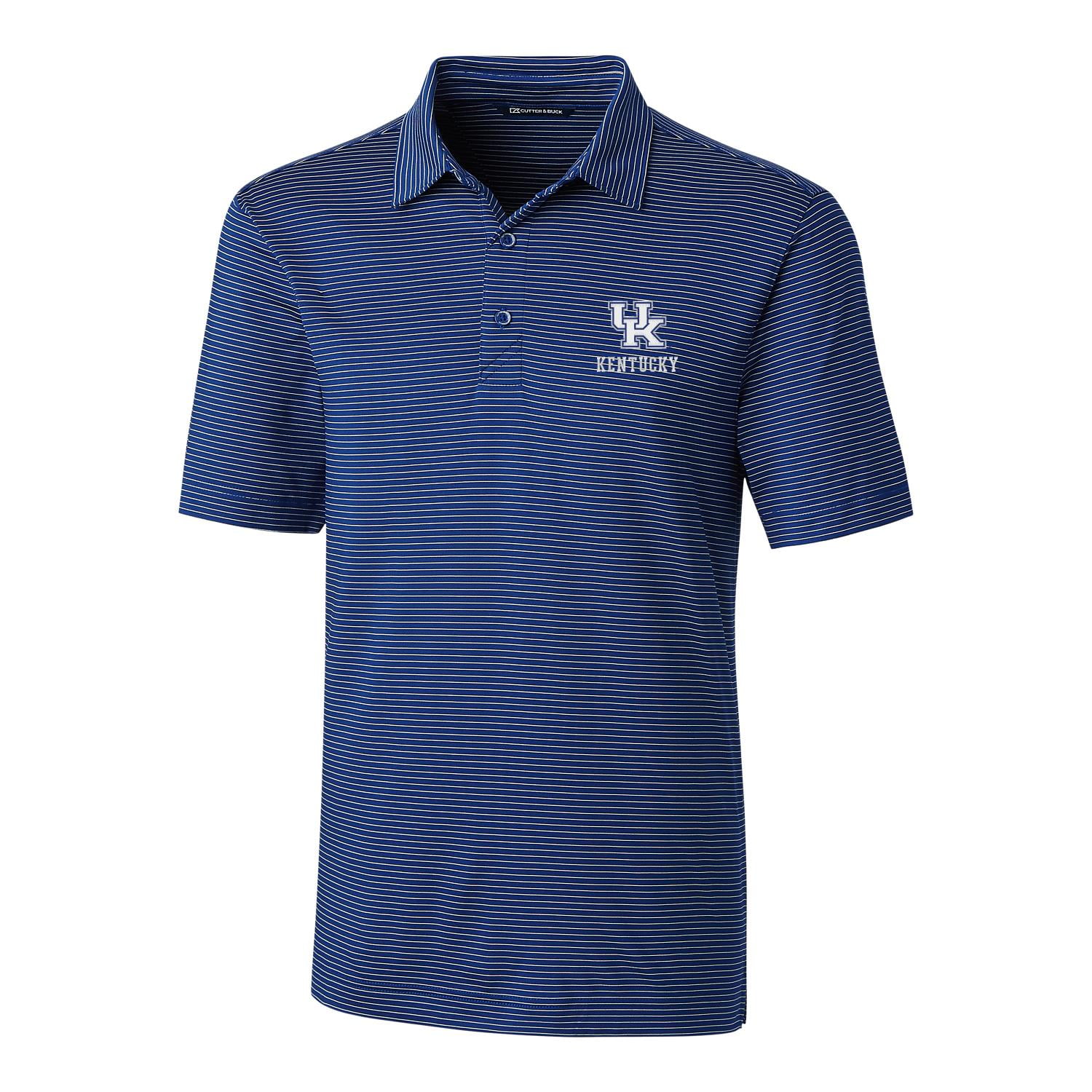 Tour Blue 3X-Large NCAA Kentucky Wildcats Short Sleeve Heather Stripe Forge Polo