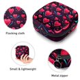 thumbnail image 3 of Valentine's Day Toiletry Bag Small Travel Storage Pouch for Menstrual Pads – Velvet, Sponge, Oxford Cloth - 4.7x6.6x6.6 in., 3 of 6