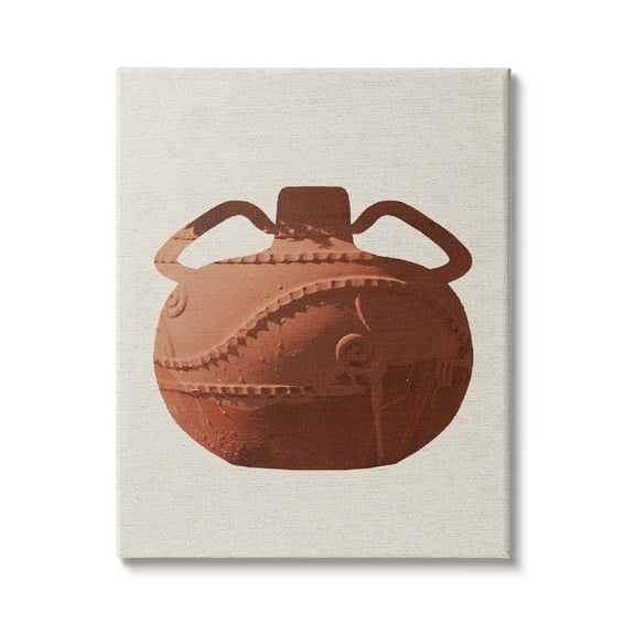 Stupell Industries Ancient Clay Urn Modern Still Life Brown Pottery Paintings Gallery-Wrapped Canvas Print Wall Art, 30x40, by Daphne Polselli