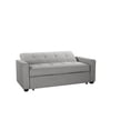 thumbnail image 6 of Sealy Muskoka Queen Pop-Up Sofa Bed Convertible with USB Port in Beige with Solid Wood Legs in Espresso, 6 of 17