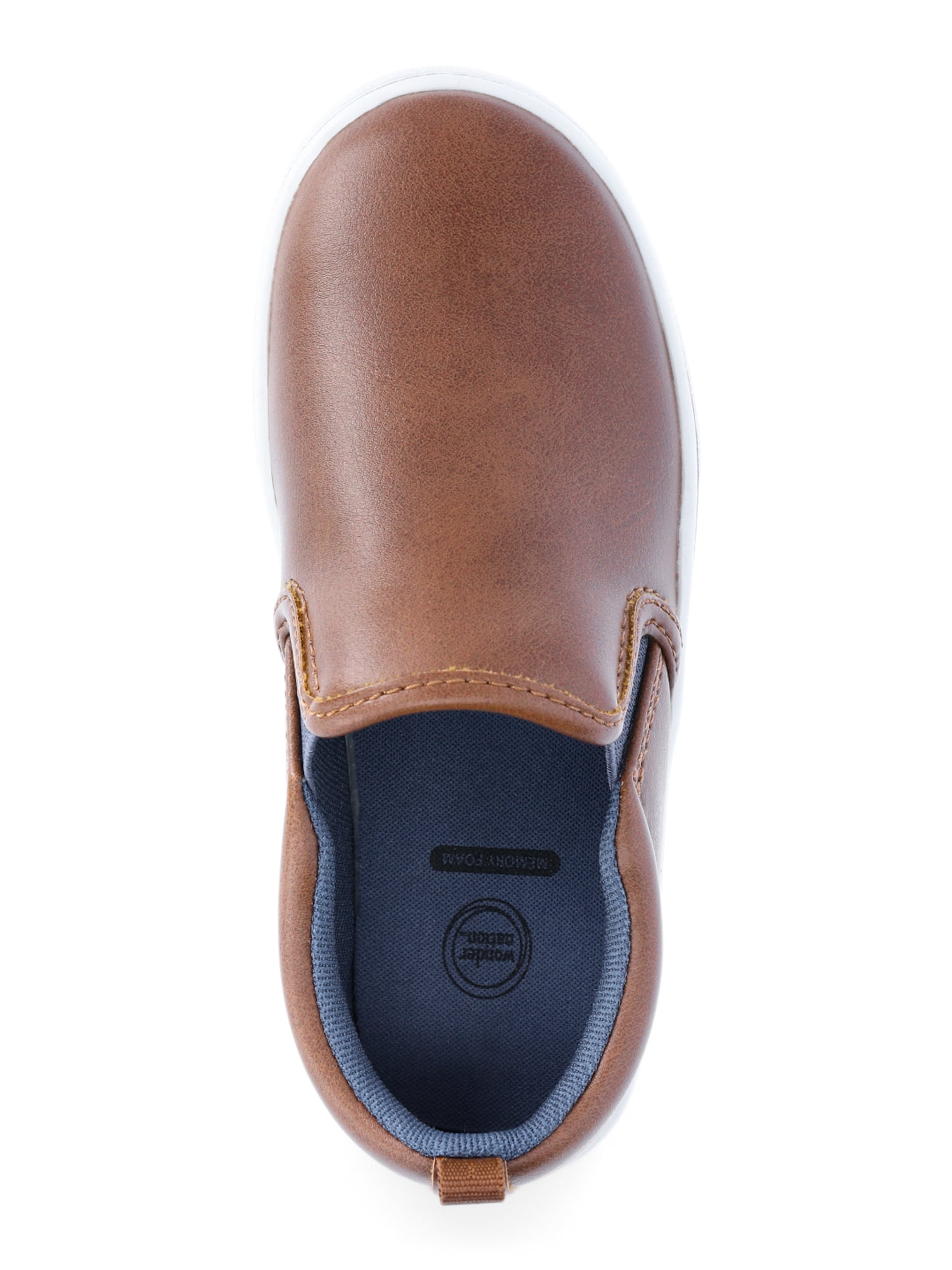 Wonder Nation Toddler Boys Faux Leather Slip-On Shoes