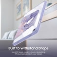thumbnail image 6 of Fintie 360 Degree Rotating Case for Samsung Galaxy Tab A11+ Plus 11 Inch 2025/ A9+ Plus 2023, Swiveling Protective Stand Clear Back Cover, Auto Wake/Sleep, Lilac Marble, 6 of 10