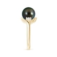 thumbnail image 3 of ANGARA Classic Tahitian Cultured Pearl Bypass Ring in 14K Yellow Gold for Women | June Birthstone, Birthday, Anniversary, Jewelry Gift for Women | Pearl Ring, 3 of 8