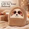 thumbnail image 6 of Wearable Sloth Blanket Wrap Oversized Plush Hooded Cape Animal Design for Indoor Comfort Living Room Lounging, 6 of 9