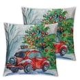 thumbnail image 2 of Ullo0ord Christmas Throw Pillow Covers Snowman Wreath Pillow Cases Standard Size Christmas Tree Square Pillowcase for Sofa Home Decor at Living Bedroom Outdoor, 2 of 6