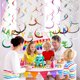 thumbnail image 2 of Nvzi 30 piezas de material láser de doble hélice para colgar remolinos de papel de aluminio para para techo, cumpleaños, bodas, Navidad, fiestas, decoración de 27", color plateado, 2 of 4