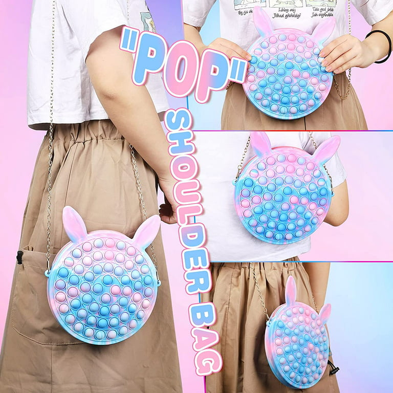 Hello Kitty Style Fidget PopIt Bubble Stress Reliever Shoulder Bag