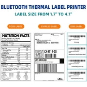 JADENS Shipping Label Printer, Bluetooth 4x6 Thermal Label Printer for Small Business, Support iPhone, Android and Windows