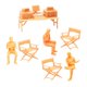 thumbnail image 2 of 1:64 Escena Personas Modelos Tuning Table Collectibles Resina Estatuas Sillas Regalos Decorativos Mini Figura Modelo para Adolescentes Princ Macarena Figuras en miniatura, 2 of 8