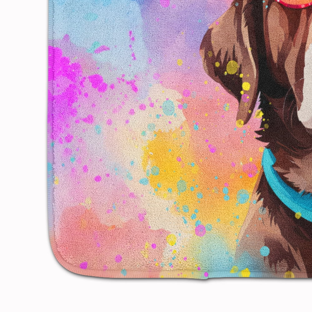 Carolines Treasures DAC2525RUG 19 x 27 in. Chocolate Labrador Hippie Dawg Memory Foam Kitchen Mat