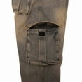 thumbnail image 4 of Huuilaibazoo Men's Casual Loose Hip Hop Denim Work Pants Jeans with Cargo Pockets, 4 of 7