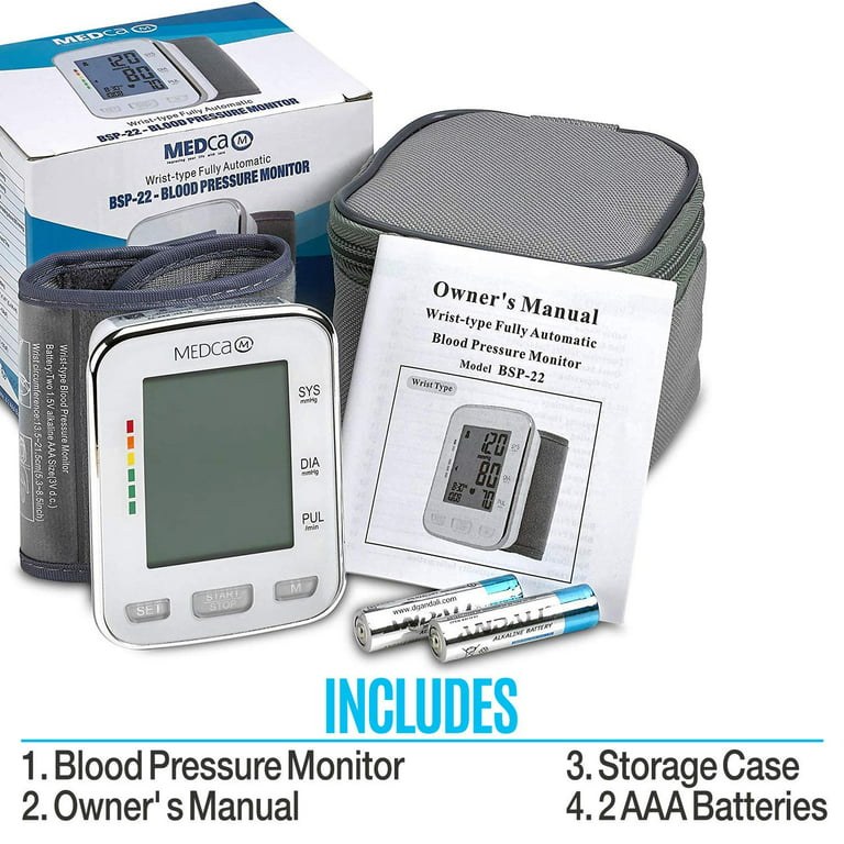 Blood Pressure Cuff Wrist with Monitor and Portable Fully