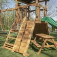 thumbnail image 5 of Backyard Discovery Endeavor II Cedar Wood Swing Set, Slide, Play Deck, Double Rock Wall, 5 of 12
