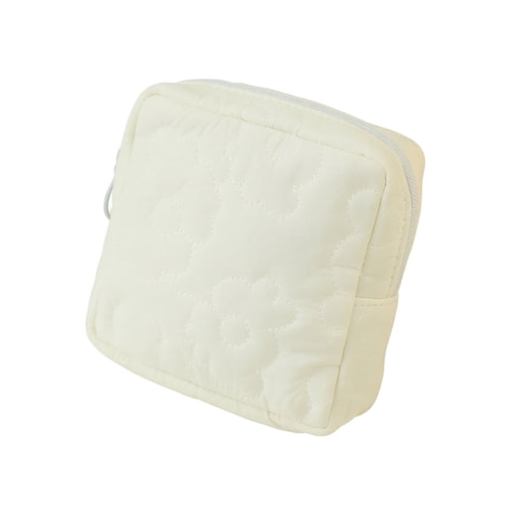 Small Cute Pouch For Purse Sanitary Pad Storage Bag With Flower Zipper Tampon Pad Holder Portable Period Bag Female One Size