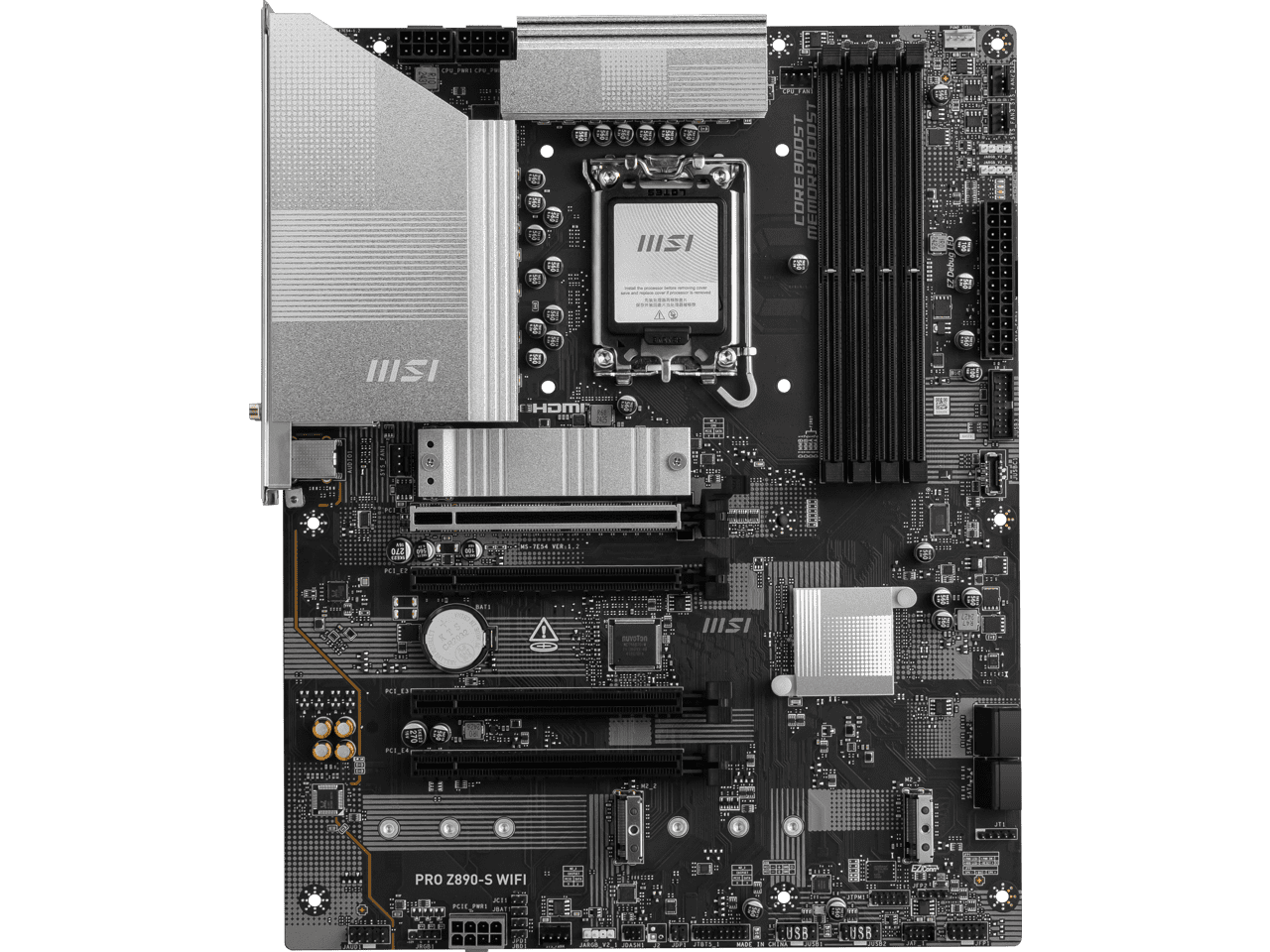 MSI PRO Z890-S WIFI LGA 1851 Intel Z890 SATA 6Gb/s ATX Motherboard