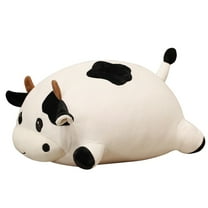 35cm Adorable Sleeping Cow Toy Soft Stuffed Animal Doll Cuddly Pillow Friend Birthday for Kids